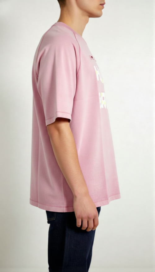 Classic Fit Solid Pink T-Shirt